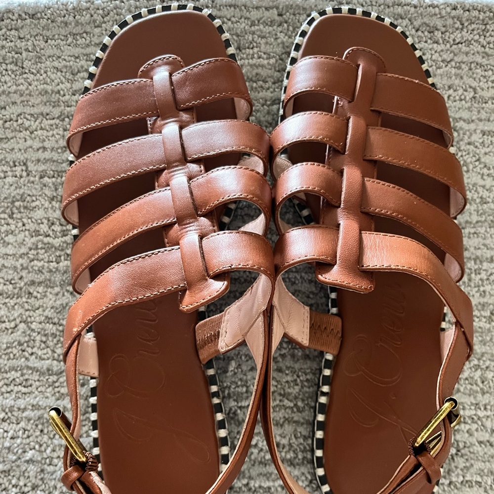J. Crew Women's Brown Leather Sandals